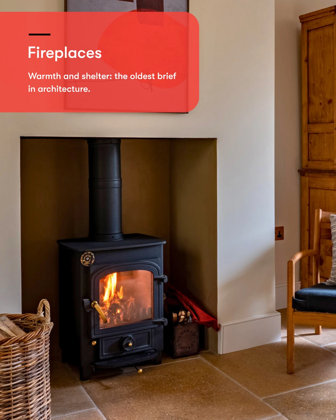 Hayward Smart Architects campaign artwork exploring fireplace design